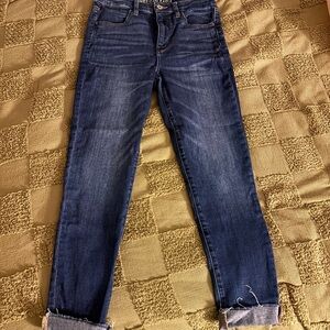 American Eagle Outfitters Dark Blue Ankle Jeans